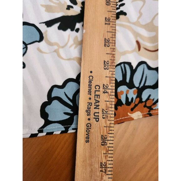 Coco Bianco White Multi-Colored Round Neck Long Sleeve Pullover Blouse sz L - Picture 8 of 8